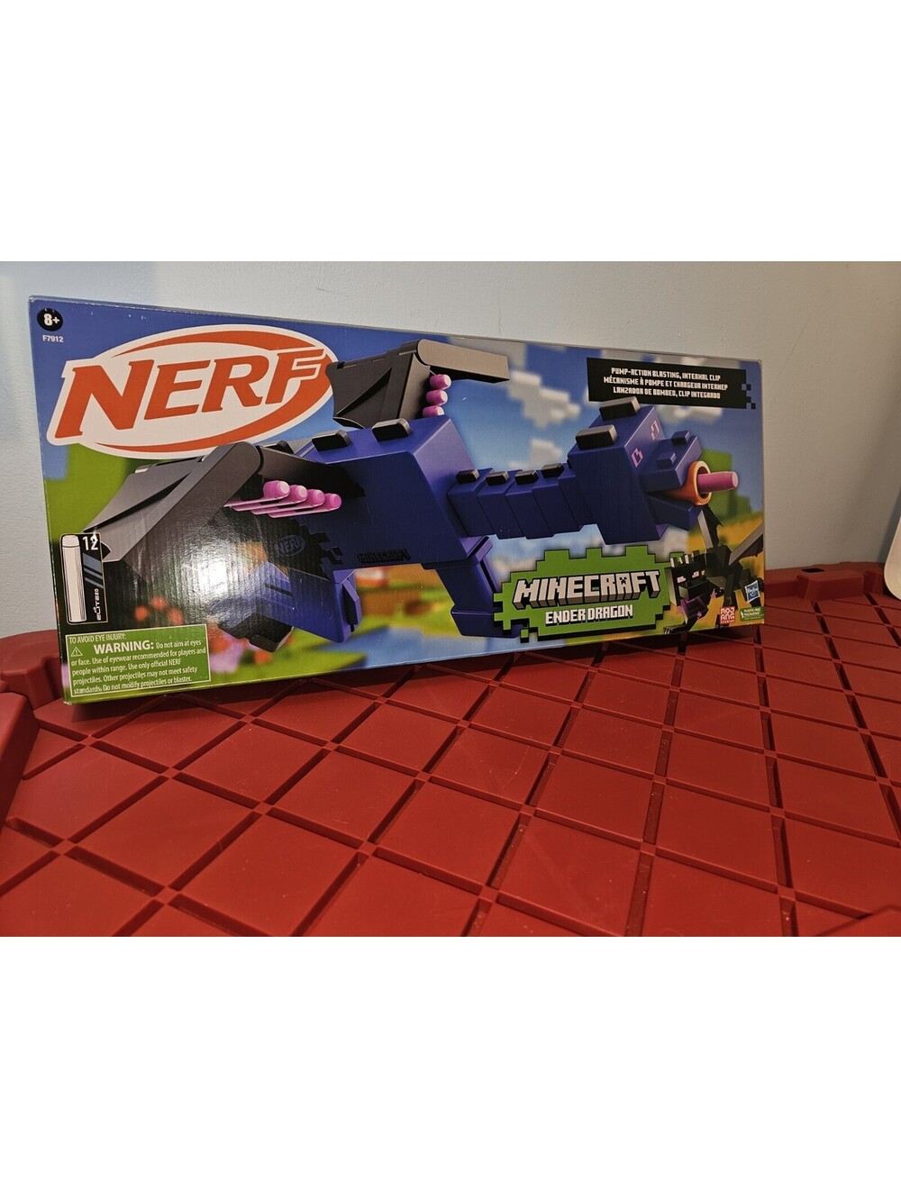 Minecraft Ender Dragon Blaster Nerf Gun + 12 Darts & Plastic Free Packaging -New